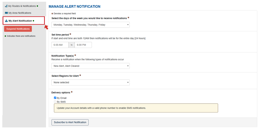 Creating Alert Notification